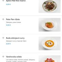 vegan dishes available for delivery at Sputnik in Ljubljana