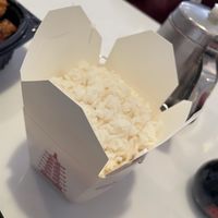 Huge serving of rice with meals  at Chinatown Garden in Washington