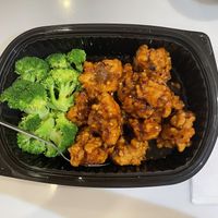 Vegan orange chicken  at Chinatown Garden in Washington