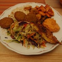 Vegan plate at Bei Taki in Munich