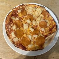 Vegan pepperoni pizza  at The Bull Inn in Henfield