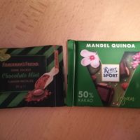 Vegan sweets of popular brands at Müller in Budapest