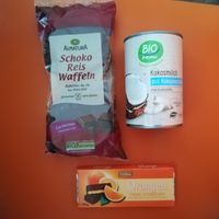 Sweets and coconut cream at Müller in Budapest