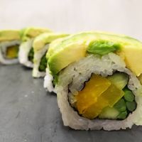Vegan Dragon Roll at Sushi With Attitude in Los Angeles