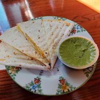 Half quesidila with guacamole at Curiosi-Tea House in Winona