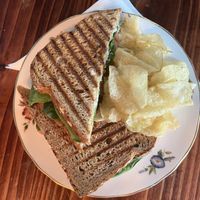 Pastrami on wheat  at Curiosi-Tea House in Winona