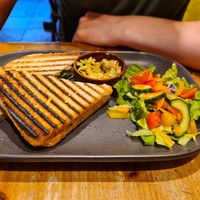 Coronation chickpea sandwich at Bumbles' Rest Cafe in Ambleside