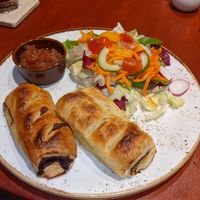 Vegan sausage rolls at Bumbles' Rest Cafe in Ambleside