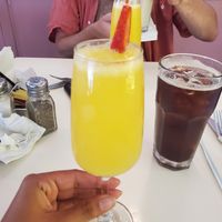 mimosa and coffee at The Bakery in Santa Teresa