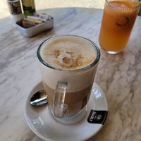 Cafe Americano mit Hafermilch. at The Bakery in Santa Teresa