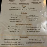 Menu  at Thai Sapa in Springdale