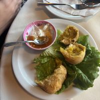 samosas but note the *yogurt is not vegan*   at Thai Sapa in Springdale