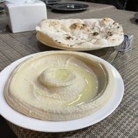Hummus and pita at Gulf Restaurant in Chiang Mai