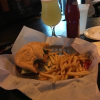Couldn’t wait to eat my Gardein burger  at The Judge's Bench Pub in Ellicott City