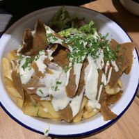 Kebab and chips   at Sloth and Sparrow in Falmouth