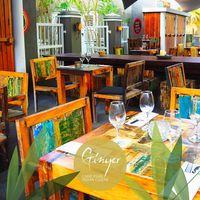 Outdoor seating at Ginger in Willemstad