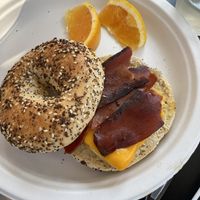 My Everything Bagel Sammy at The Beehive Cafe in Berkeley Springs