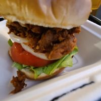 Texas BBQ sandwich at The Beehive Cafe in Berkeley Springs