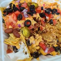 Grande nachos platter at The Beehive Cafe in Berkeley Springs