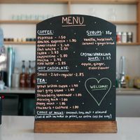Tea and coffee menu at KIND - Coffee & eatery in Chichester