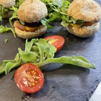 gf vegan mini burger  at WakaMama in Central Singapore