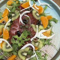 gf raw vegan sashimi steak  at WakaMama in Central Singapore