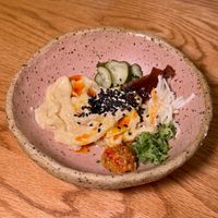 Noodle Omakase Night - Vegan tantanmen w spicy tahini sauce & amaranth African chilli at WakaMama in Central Singapore