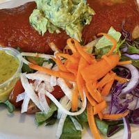 fiesta burrito made vegan  at The Natural Cafe in Goleta