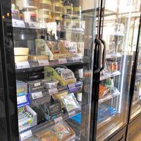 The cheese fridge at Prends-en de la Graine in Angers