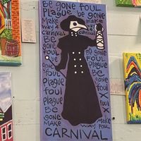 Local art for sale   at Surrey's Cafe and Juice Bar in New Orleans