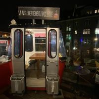 A little trolley cabin you can have your meal in!  at Kleine Freiheit in Zurich
