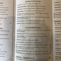 Menu at Sumittra in Charles Town
