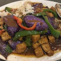 Eggplant + tofu #Veganuary at Sumittra in Charles Town