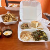 Vegan soul food feast   at Hungry Vegan in Savannah