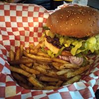 Vegan burger at BueyCup in La Paz