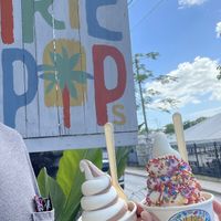 Vegan soft serve at Irie Pops in St John