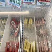 A few of the many kinds of pops at Irie Pops in St John