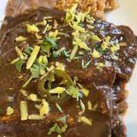 Enchilada Mole with vegan meat  at Taco Amigo - 타코 아미고 in Seoul