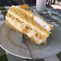 Coconut mango cake at Café Waltenbergstüberl in Seeon