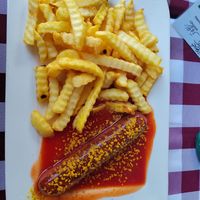 Vegan currywurst at Café Waltenbergstüberl in Seeon