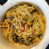 Vegan namaste noodle bowl  at Barefoot Buddha in St Thomas