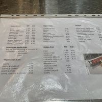 Vegan menu   at The Chippy Blairgowrie in Blairgowrie