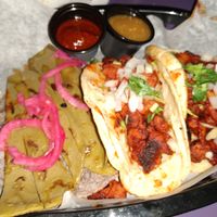 Cactus taco no cheese and soy protein tacos Al Pastor at Tenoch Urban Kitchen & Bar in Dalton