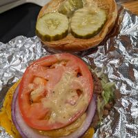 The OG burger (recommended by cashier) at Stand-Up Burgers - Wells in Chicago