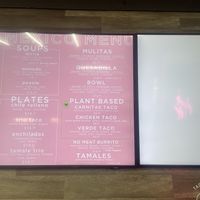 Menu’s Plant based options shown  at Crearéé (FKA Mercado Mexico) in Bishop