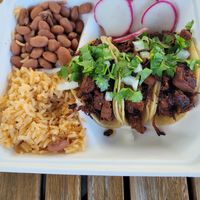 Best tacos ever. Vegan carnitas made with Jack fruit at Crearéé (FKA Mercado Mexico) in Bishop