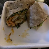 Buffalo “chicken” wrap. VERY good! at Fresh Kitchen + Juice Bar Hurontario in Mississauga