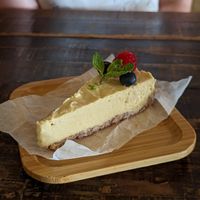 Passion fruit cake at Manifest Lisbon in Lisbon