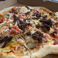 Hamburger Pizza!   at Ybor City Vegan Deli in Tampa