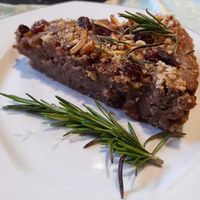 Vegan Castagnaccio at The Rolling Pin Cooking School in Padua